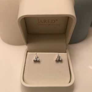 Jared Three-Stone Diamond Earrings